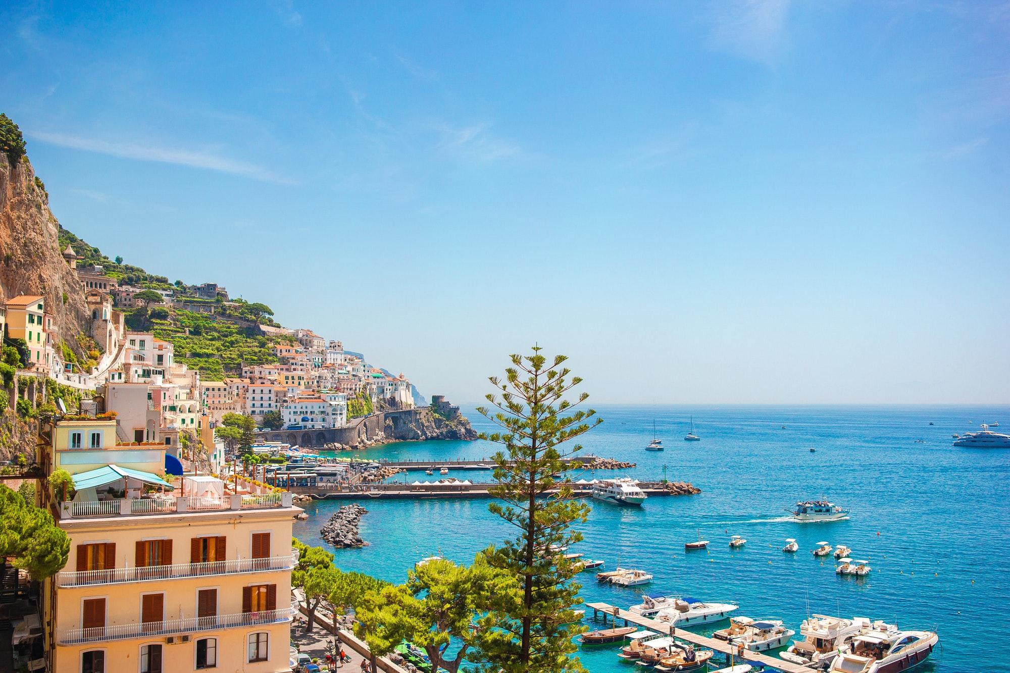 Beautiful coastal towns of Italy - scenic Amalfi village in Amalfi coast